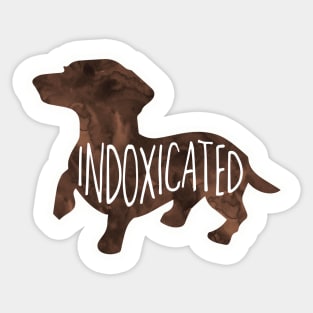 Indoxicated - Dachshund, doxie, funny saying Sticker